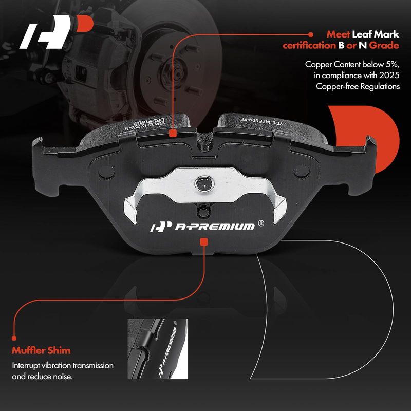 Front Disc Brake Rotors & Ceramic Brake Pads for BMW 335d 335i 335is 335xi X1