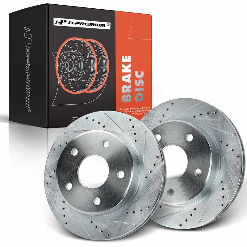 Front Drilled Brake Rotors for Dodge Dakota 2005-2010 Mitsubishi Raider Ram