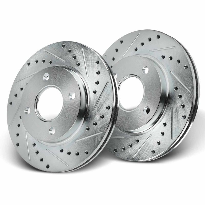 Front Drilled Brake Rotors for Ford Focus 2000-2004 Excluding SVT