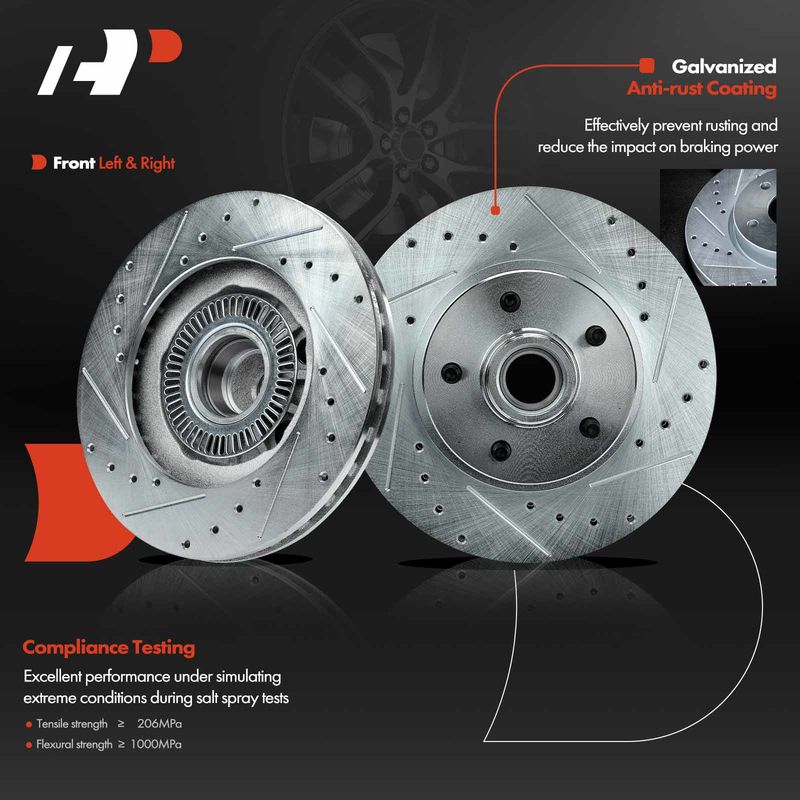 Front Drilled Brake Rotors for Ford Explorer 1995-2001 Ranger Mazda Mercury