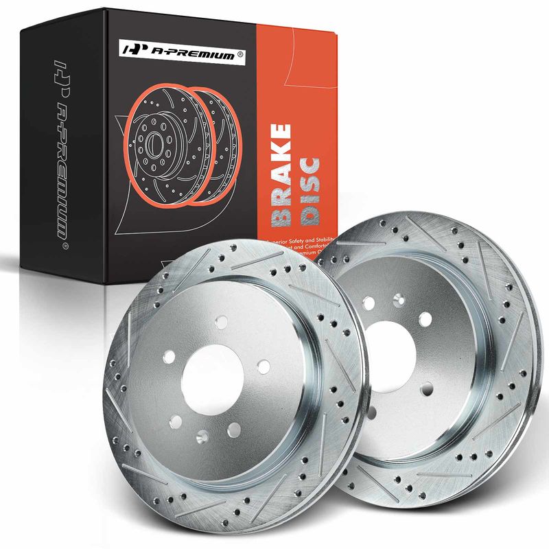 Rear Drilled Brake Rotors for Cadillac CTS 2003-2007 STS 2005-2011 Seville