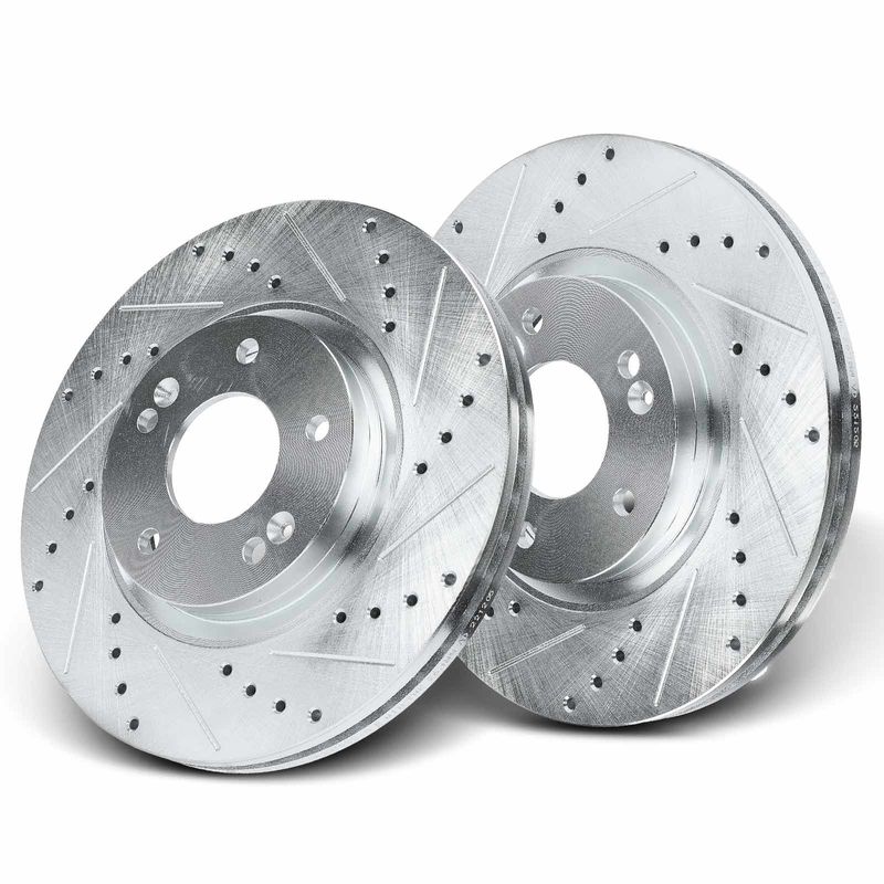 Front Drilled Brake Rotors for Kia Sorento 2011-2013 Hyundai Santa Fe 2010-2012
