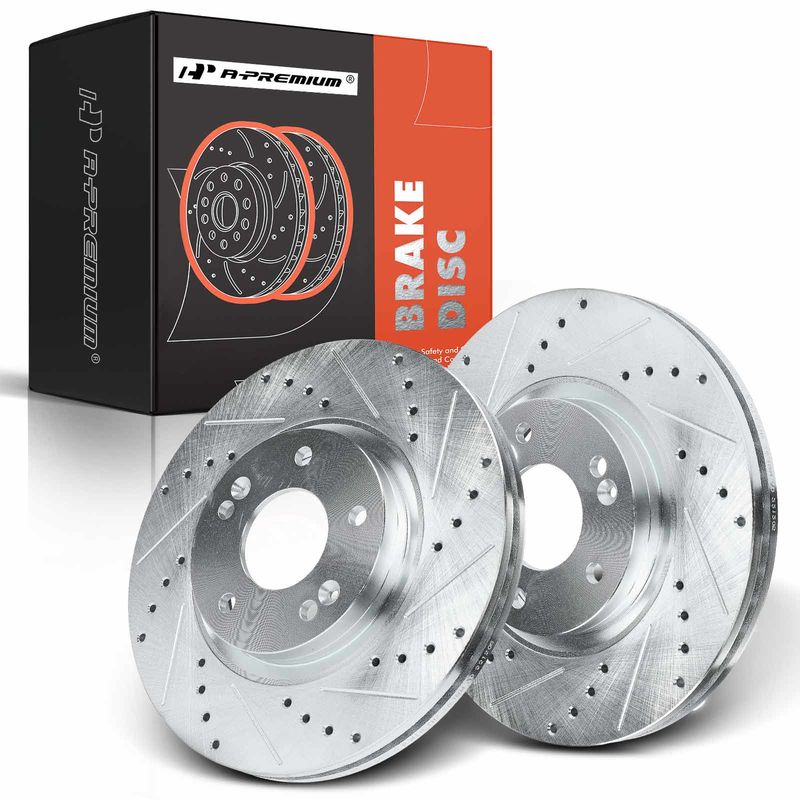 Front Drilled Brake Rotors for Kia Sorento 2011-2013 Hyundai Santa Fe 2010-2012