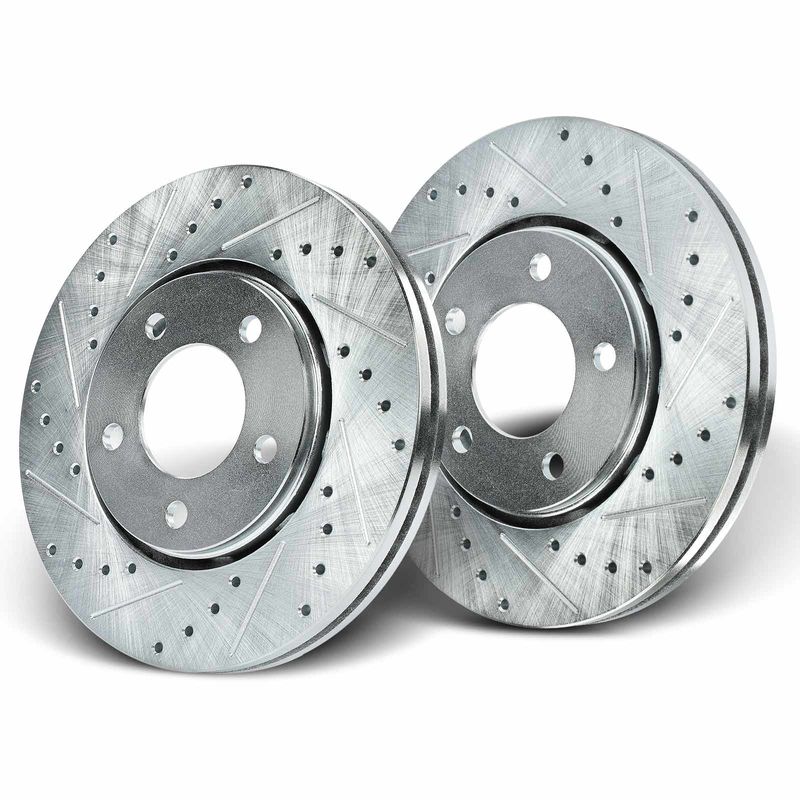 Front Drilled Brake Rotors for Chrysler Town & Country 2003-2007 Voyager Dodge
