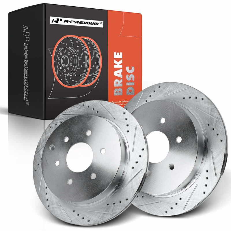 Rear Drilled Brake Rotors for Nissan Armada 2017-2021 INFINITI QX56 QX80