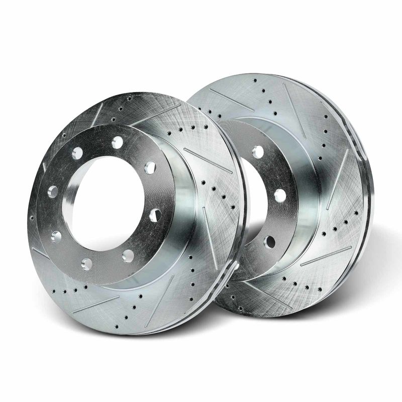 Front Drilled Brake Rotors for Ford F-350 Super Duty 2005-2013 F-450 Super Duty