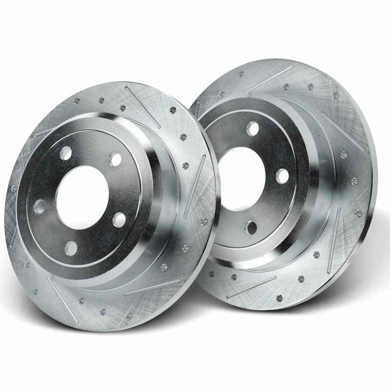 Rear Drilled Brake Rotors for Ford Lincoln Town Car Mercury Grand Marquis
