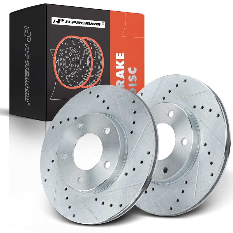 Front Drilled Brake Rotors for Ford Escape 2001-2007 Mazda Tribute Mercury