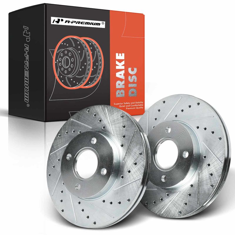 Front Drilled Brake Rotors for Ford Focus 2005-2007 L4 2.0L 2.3L