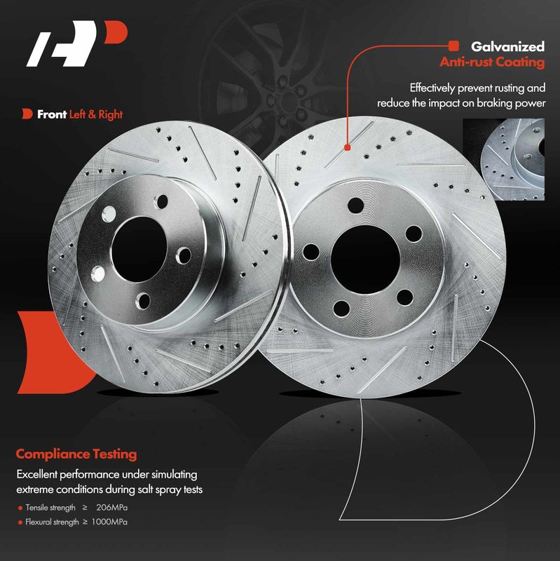 Front Drilled Brake Rotors for Ford Ranger 2003-2011 Explorer Sport Mazda B4000