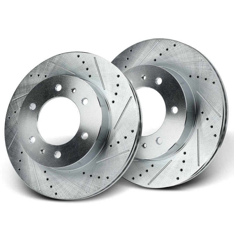 Front Drilled Brake Rotors for Hummer H3 2006-2010 H3T 2009-2010