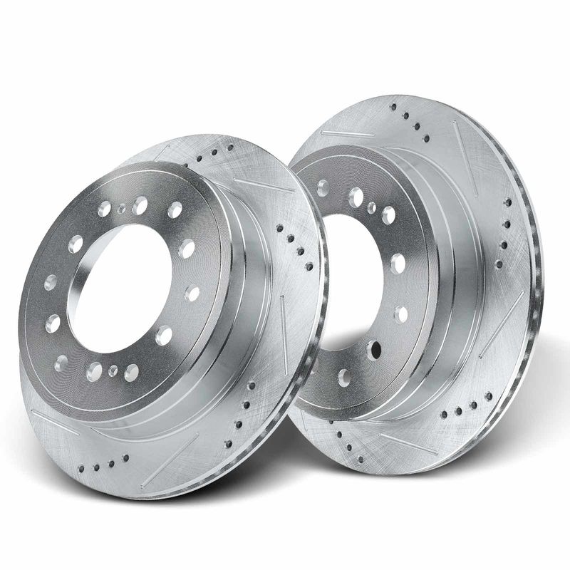 Rear Drilled Brake Rotors for Toyota 4Runner 2010-2021 FJ Cruiser Lexus GX460