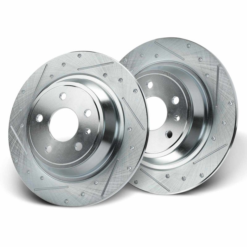 Rear Drilled Brake Rotors for Ford Fusion 2013-2020 Lincoln MKZ 2013-2016