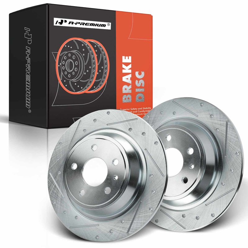 Rear Drilled Brake Rotors for Ford Fusion 2013-2020 Lincoln MKZ 2013-2016