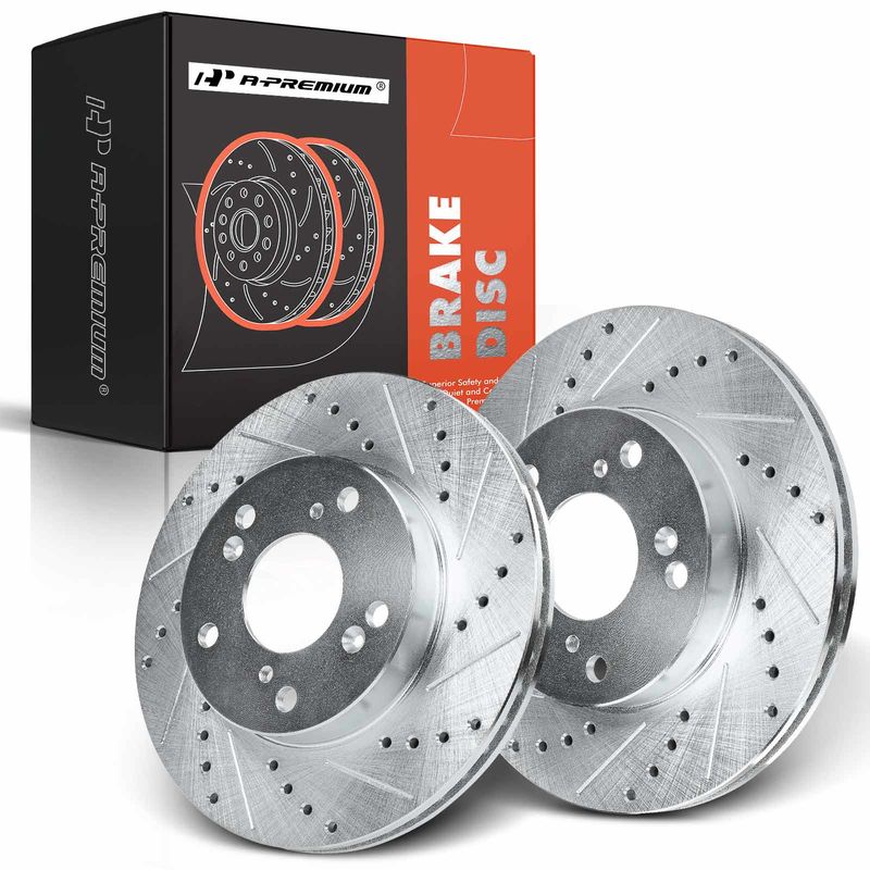 Front Drilled Brake Rotors for Honda Civic 2012-2015 Acura ILX 2013-2015