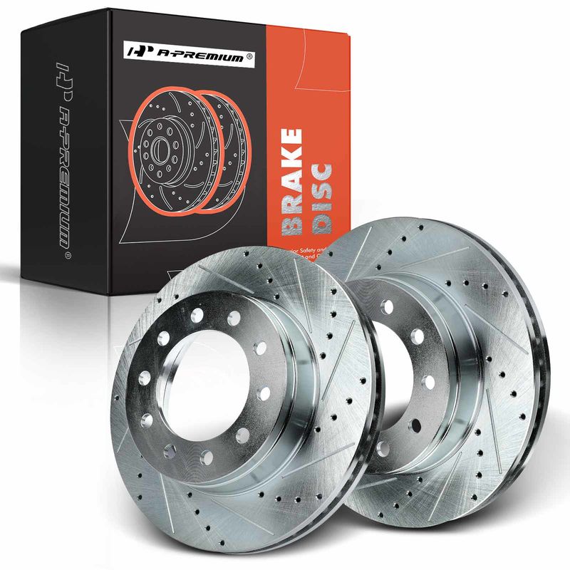 Front Drilled Brake Rotors for Ford F-350 Super Duty 2015-2016 F-450 Super Duty