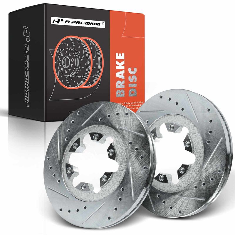 Front Drilled Brake Rotors for Chevy Colorado GMC Canyon Isuzu i-280 i-350