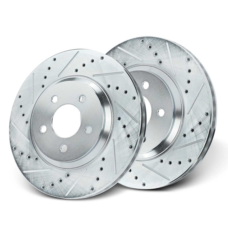 Front Drilled Brake Rotors for Ford Mustang 2005-2014 V6 3.7L V8 4.6L