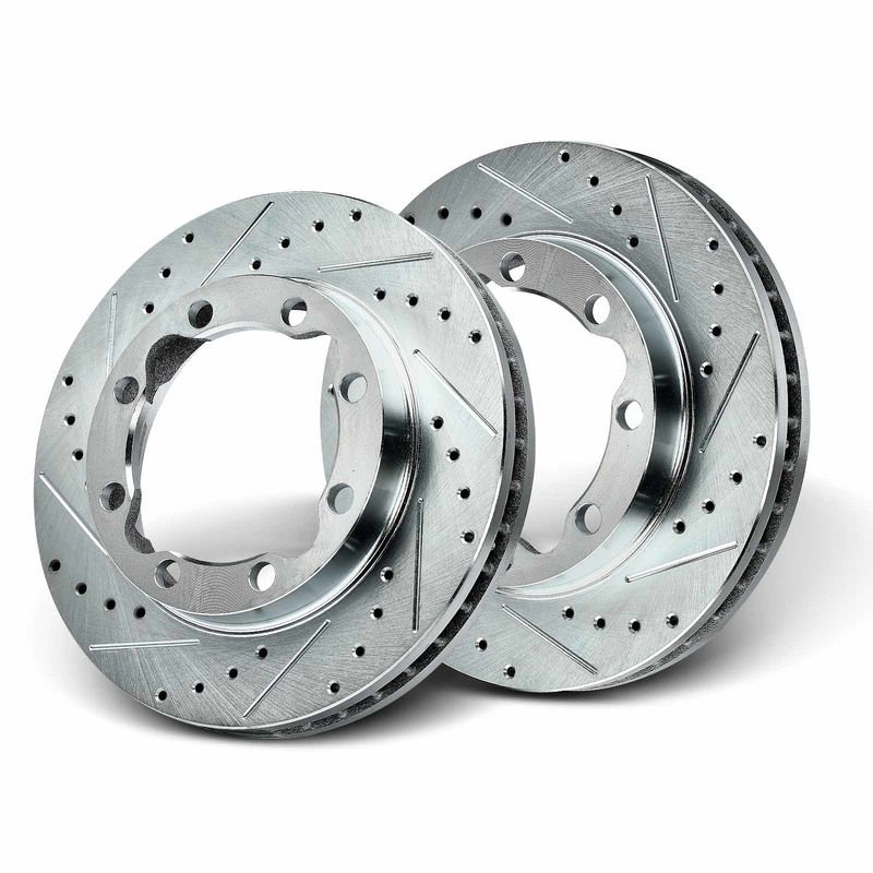 Front Drilled Brake Rotors for Chevrolet K3500 Dodge Ram 2500 3500 GMC
