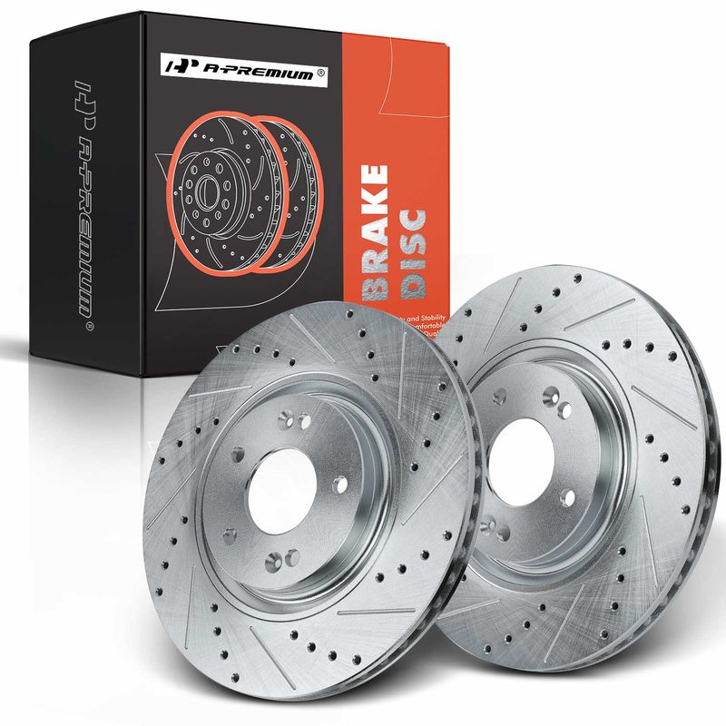 Front Drilled Brake Rotors for Hyundai Sonata Azera Nexo Kia Optima Sportage