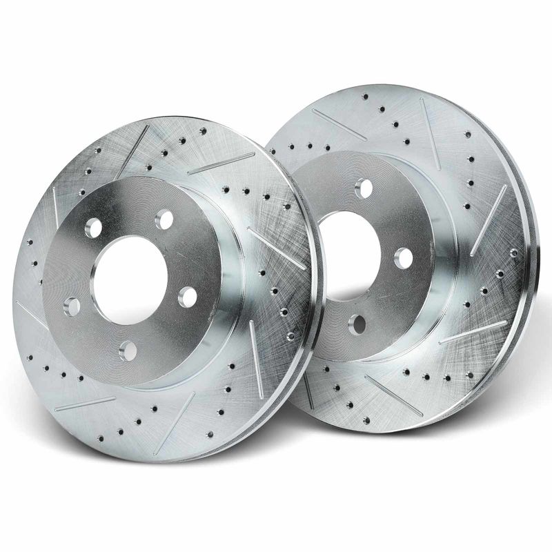 Front Drilled Brake Rotors for Jeep Liberty 2002-2007 L4 2.4L L4 2.8L V6 3.7L