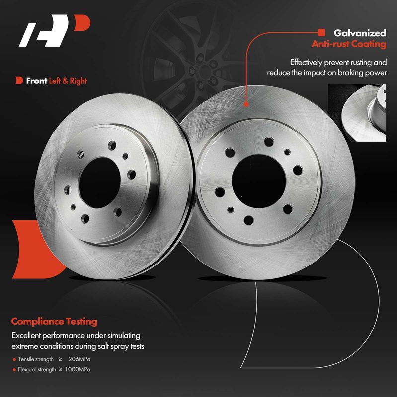 Front Disc Brake Rotors for Ford F-150 2009 with 6-Lug Wheel