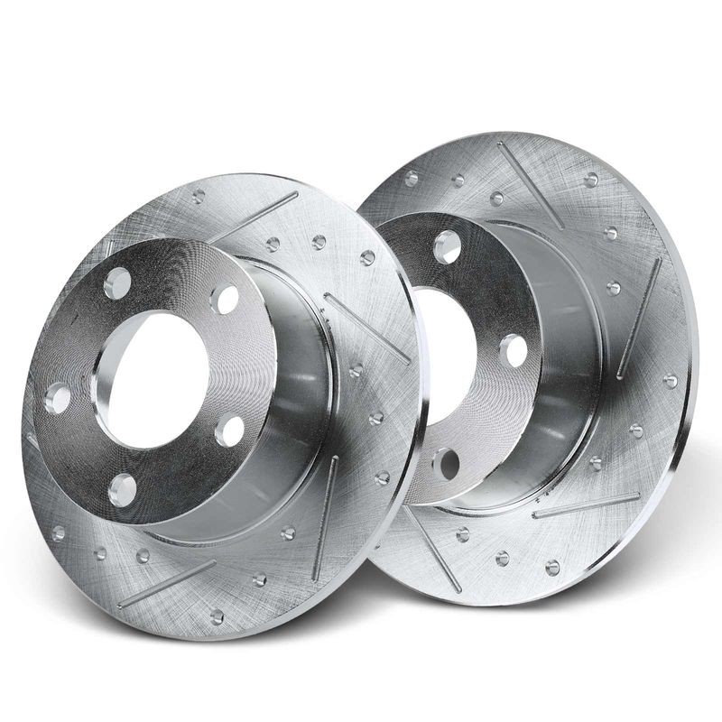 Rear Drilled Brake Rotors for Audi 100 A6 Quattro S6 Volkswagen Passat