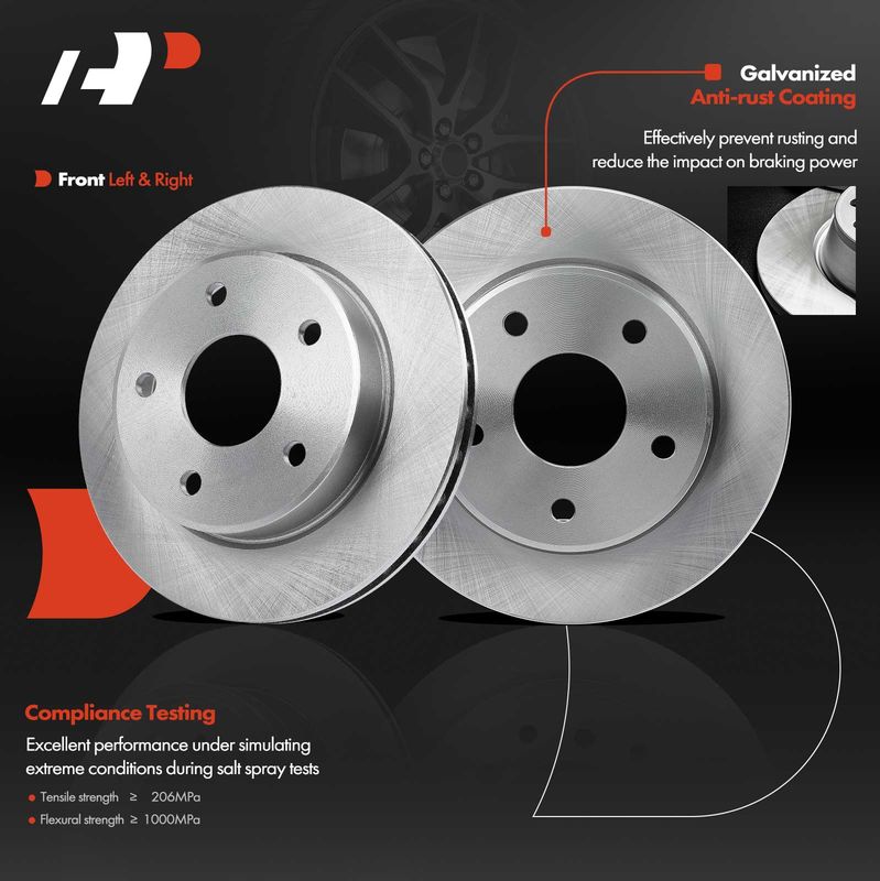 Front Disc Brake Rotors for Dodge Dakota 2005-2010 Mitsubishi Raider Ram