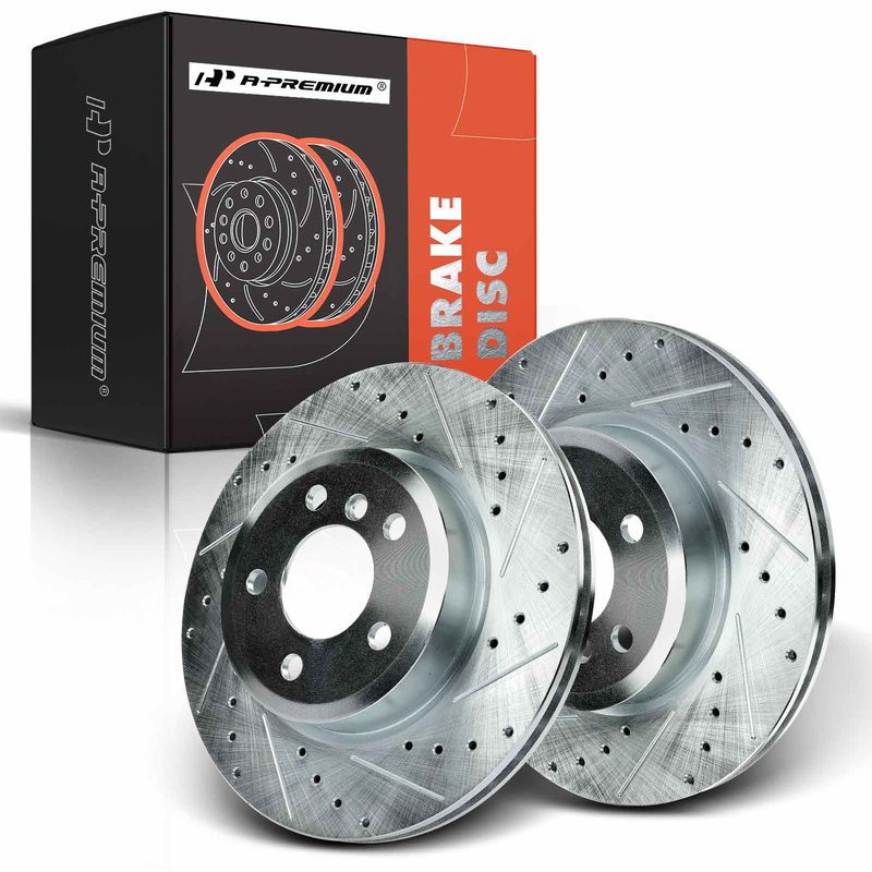 Front Drilled Brake Rotors for BMW X3 2004-2010 2.5L 3.0L