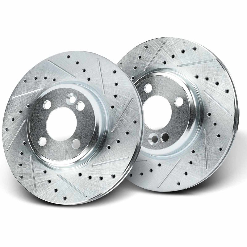 Front Drilled Brake Rotors for Mini Cooper 2007-2015 L4 1.6L
