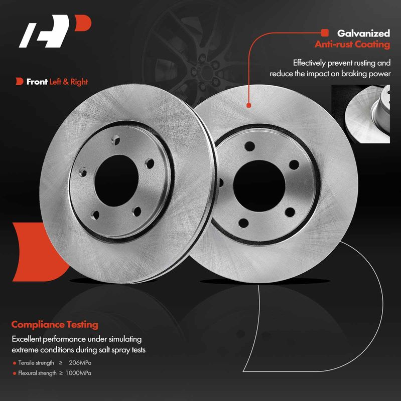 Front Disc Brake Rotors for Chrysler Town & Country 2003-2007 Voyager Dodge