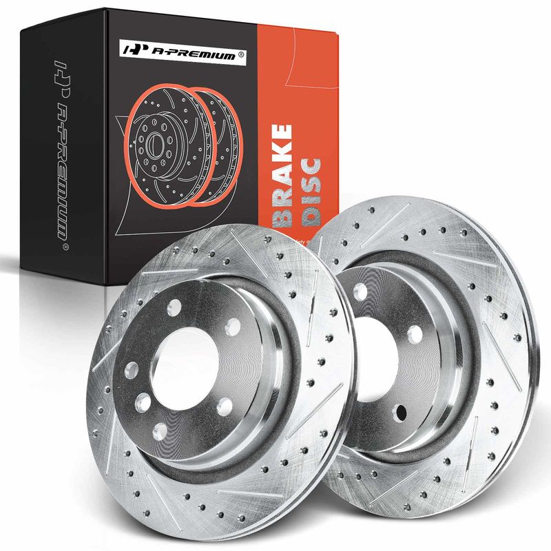 Rear Drilled Brake Rotors for BMW E46 323Ci 2000 323i 325Ci 328i 328Ci