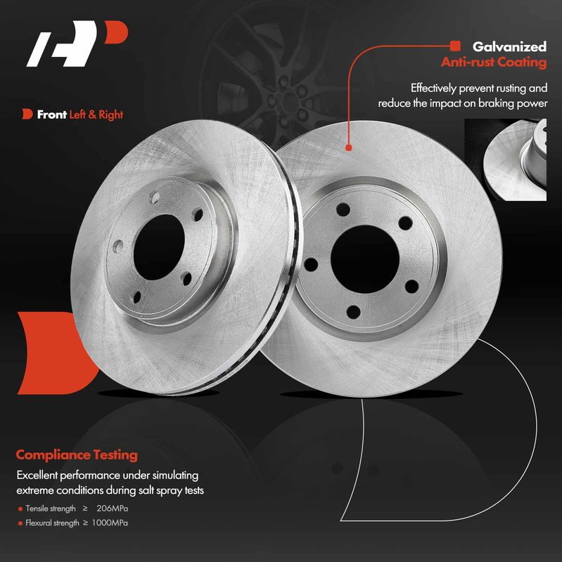 Front Disc Brake Rotors for Ford Edge 2007-2009 Lincoln MKX FWD