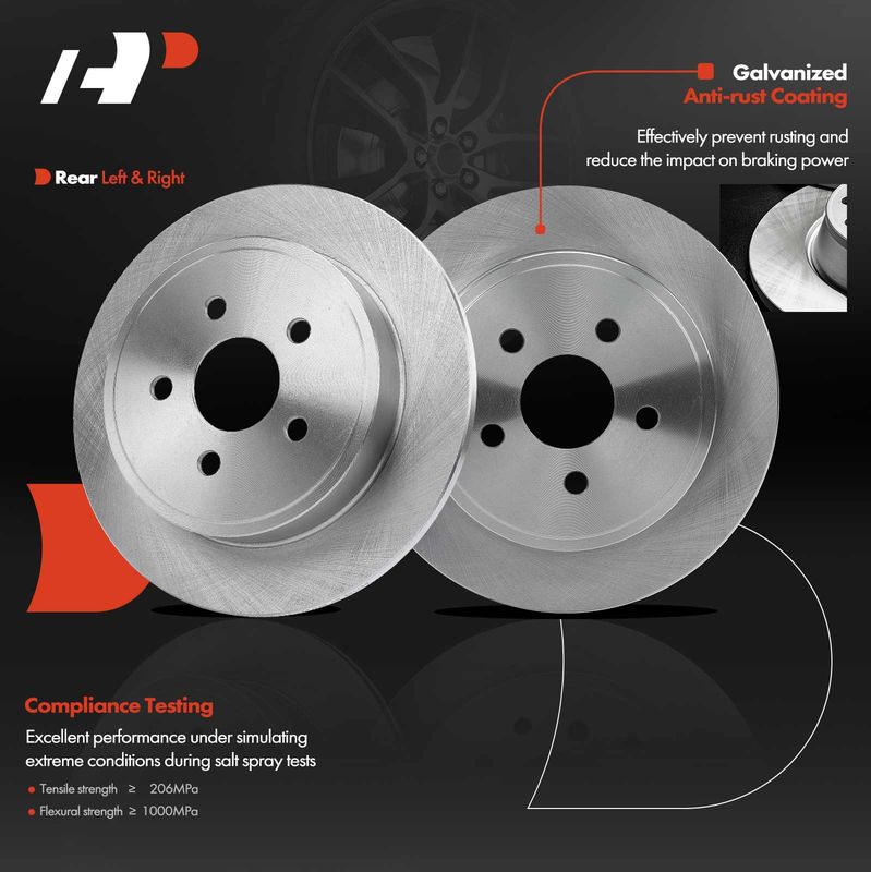 Rear Disc Brake Rotors for Chrysler PT Cruiser 2003-2007 Dodge Neon