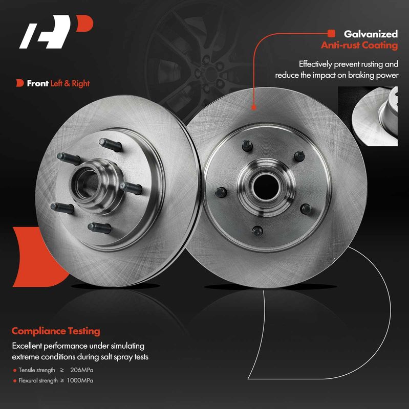 Front Disc Brake Rotors for Ford F-150 2001-2004 Lincoln Blackwood 2002
