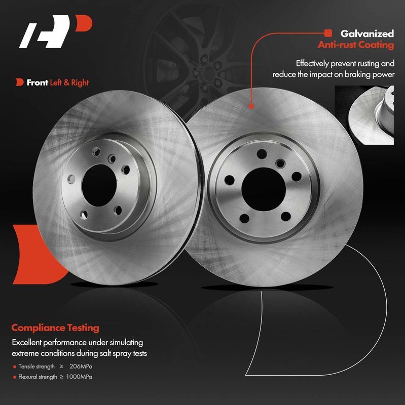 Front Disc Brake Rotors for BMW X6 2008-2010 X5 2007-2013 2016-2018