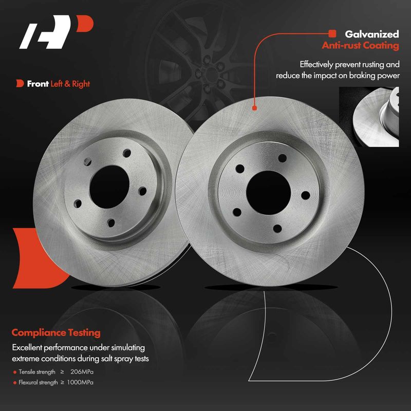 Front Disc Brake Rotors for Nissan Juke 2011-2017 Sentra 2017-2019