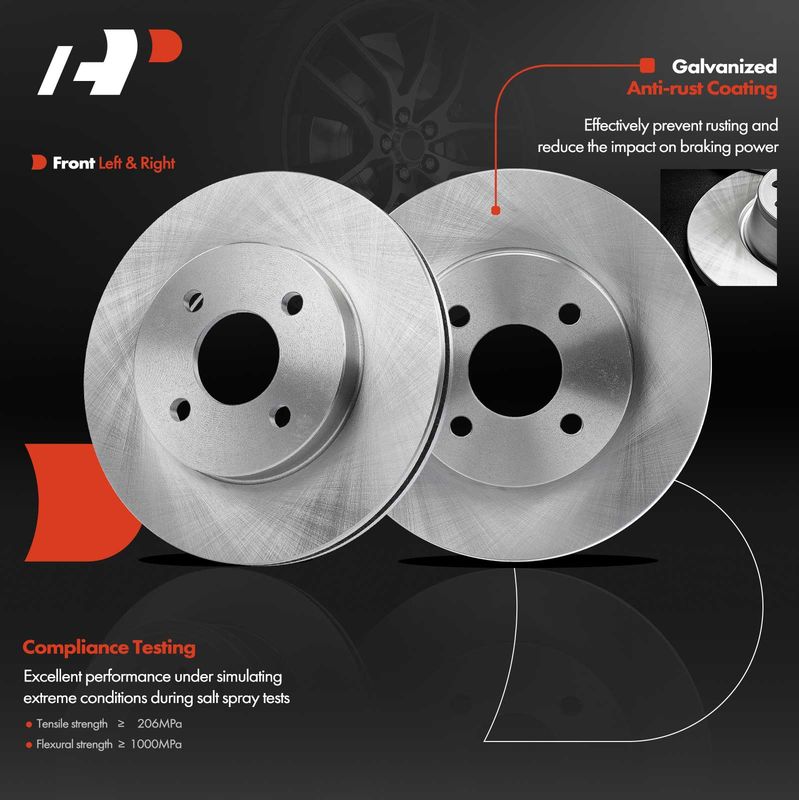 Front Disc Brake Rotors for Chevy Cobalt 2005-2010 Pontiac G5 Saturn Ion