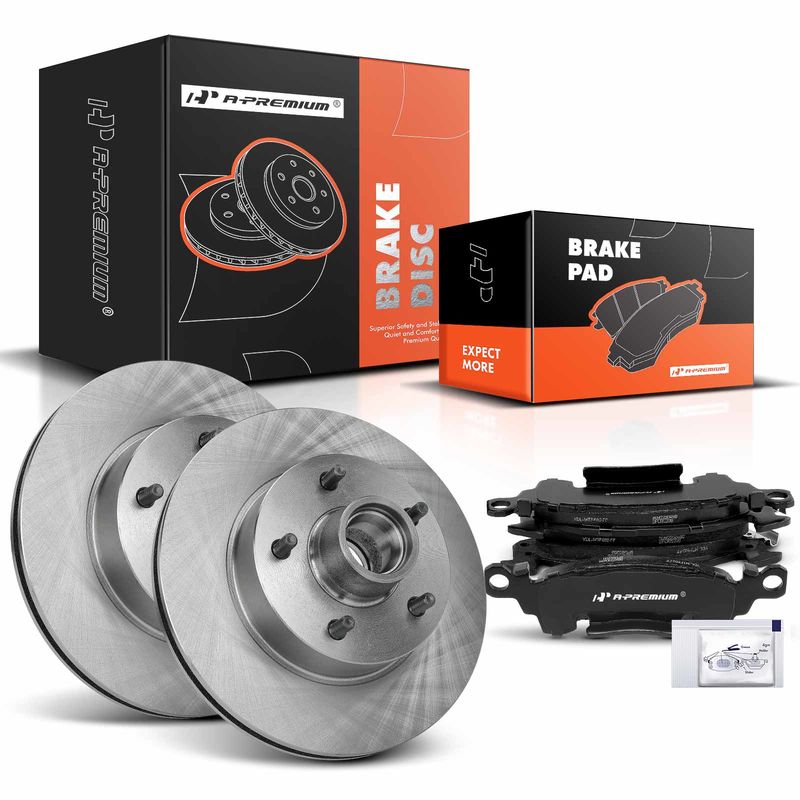 Front Disc Brake Rotors & Ceramic Brake Pads for Chevy Camaro Impala Buick