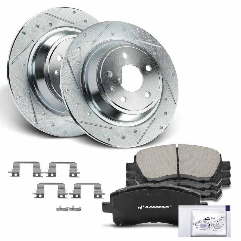 Front Drilled Rotors & Ceramic Brake Pads for Subaru Impreza Legacy Saab 9-2X