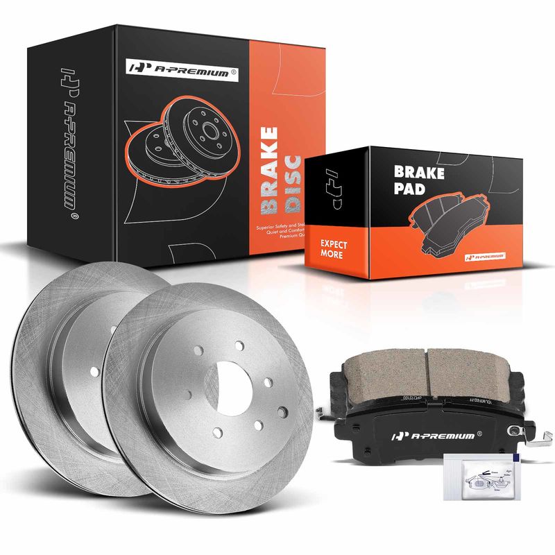 Rear Disc Brake Rotors & Ceramic Brake Pads for INFINITI QX56 QX80 Nissan Armada