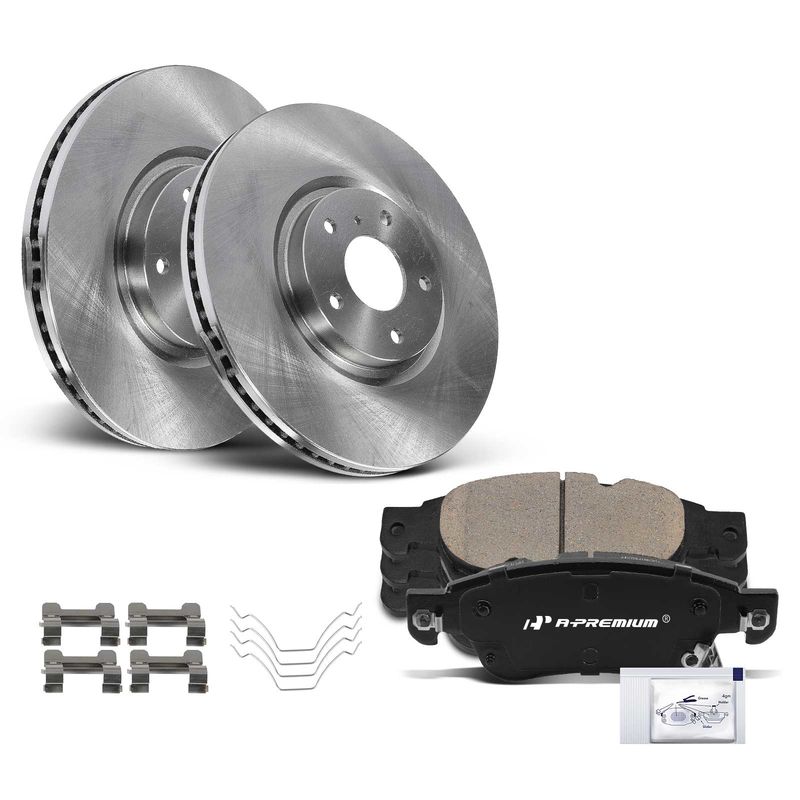 Front Disc Brake Rotors & Ceramic Brake Pads for INFINITI G35 2007-2008 G37 Q60