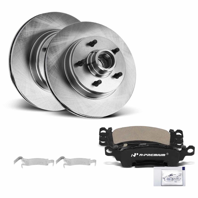 Front Disc Brake Rotors & Ceramic Brake Pads for Chevrolet Astro Pontiac Safari