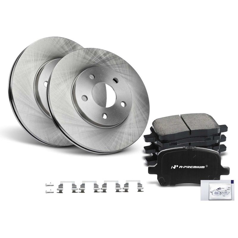 Front Disc Brake Rotors & Ceramic Brake Pads for Chevy Malibu 2004-2008 Pontiac
