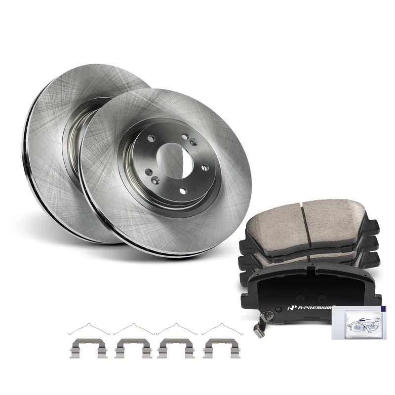 Front Disc Brake Rotors & Ceramic Brake Pads for Hyundai Sorento Santa Fe Sport