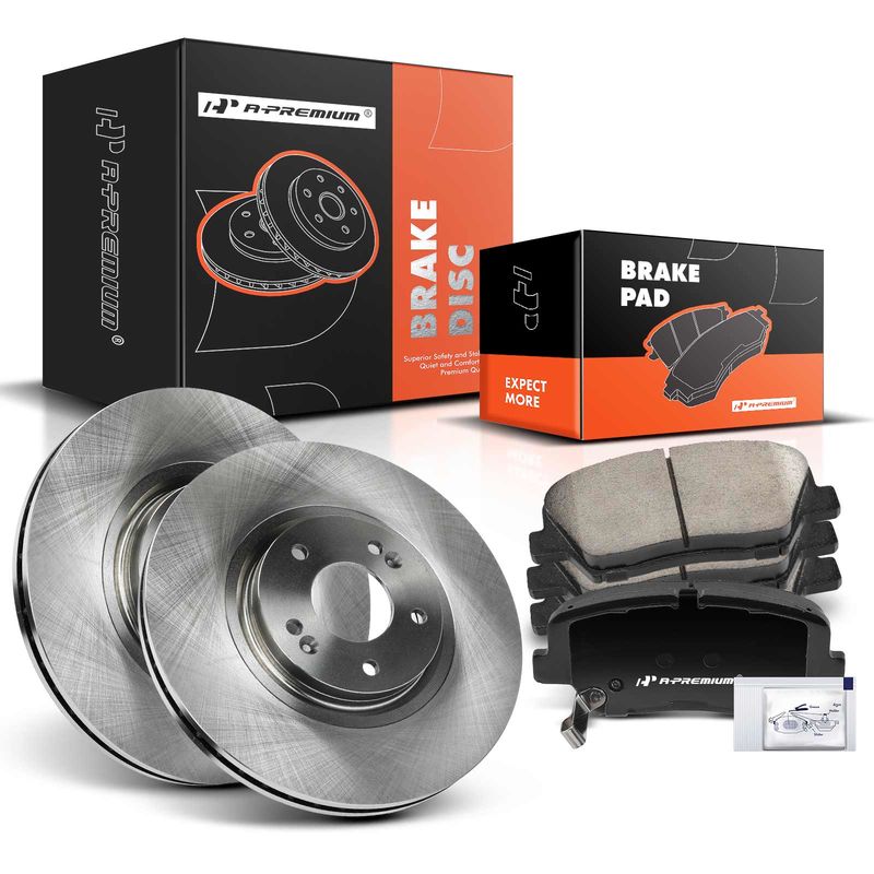 Front Disc Brake Rotors & Ceramic Brake Pads for Hyundai Sorento Santa Fe Sport