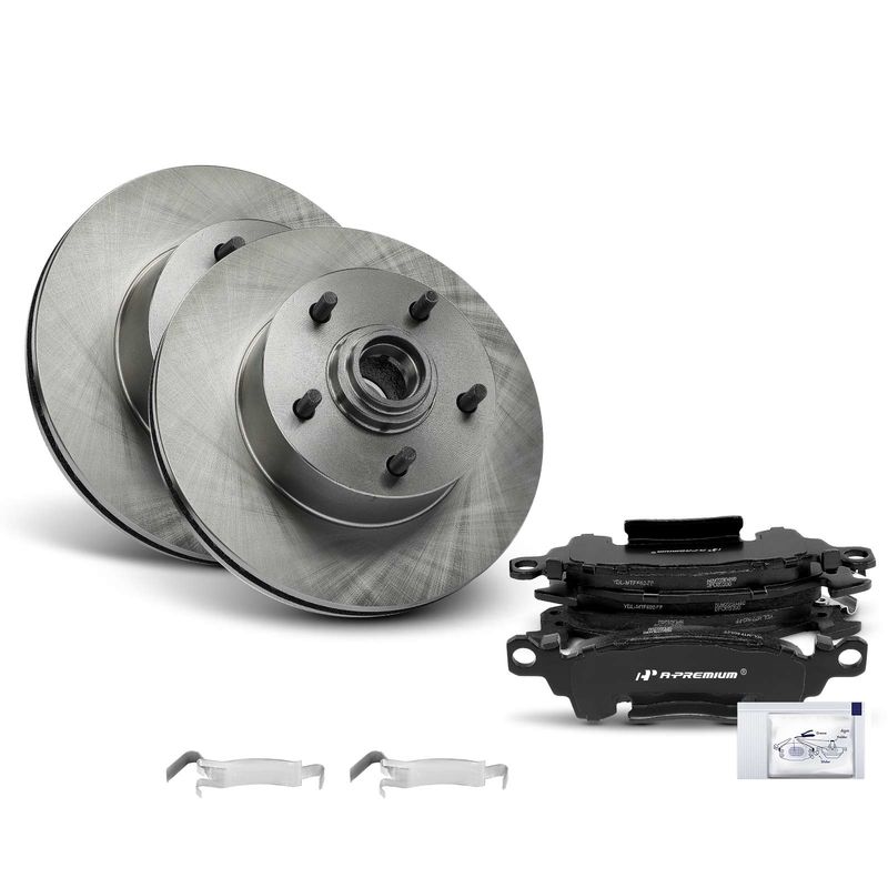 Front Disc Brake Rotors & Ceramic Brake Pads for Chevy Camaro Buick Olds Pontiac