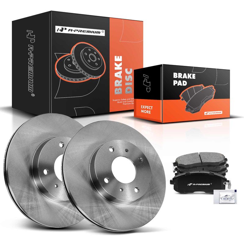 Front Disc Brake Rotors & Ceramic Brake Pads for Nissan Altima 1993-2001 Sentra