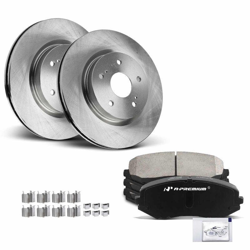 Front Disc Brake Rotors & Ceramic Brake Pads for Suzuki Grand Vitara 2006-2013