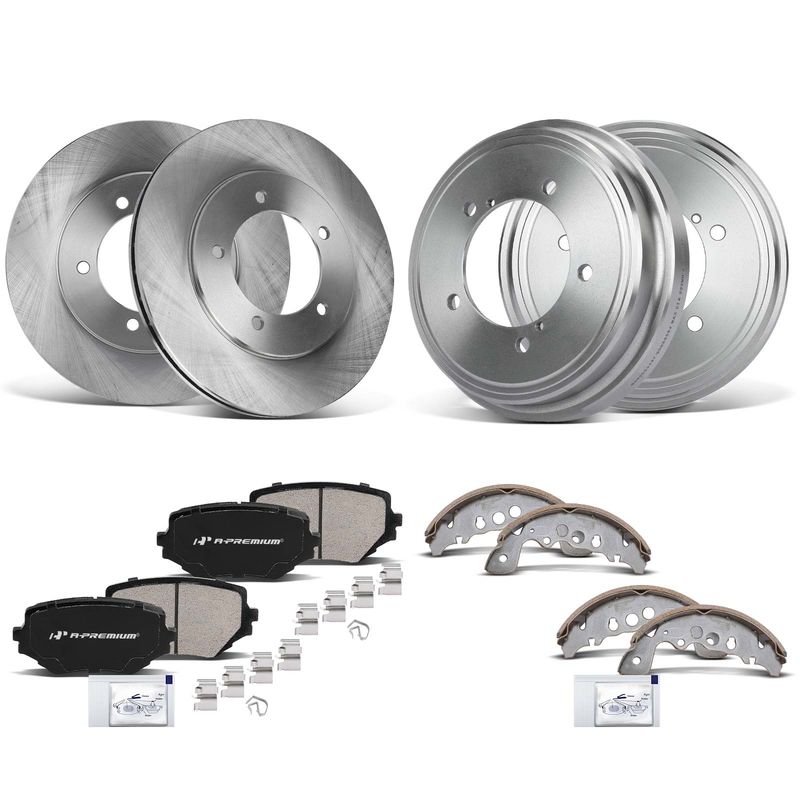 Front Disc Brake Rotors & Brake Pads & Rear Brake Drums & Brake Shoes for Suzuki